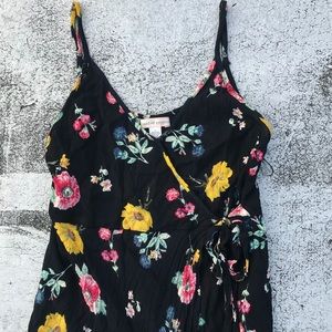 Band of Gypies Floral Faux Wrap Mini Dress